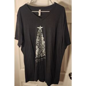 Bella Canvas ’Tis the Season Tee Gray 2XL Silver Christmas Tree Graphic